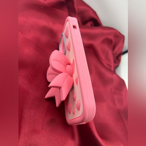 Cute Pink Heart Bow iPhone 15 Pro Max Case - Picture 6 of 6